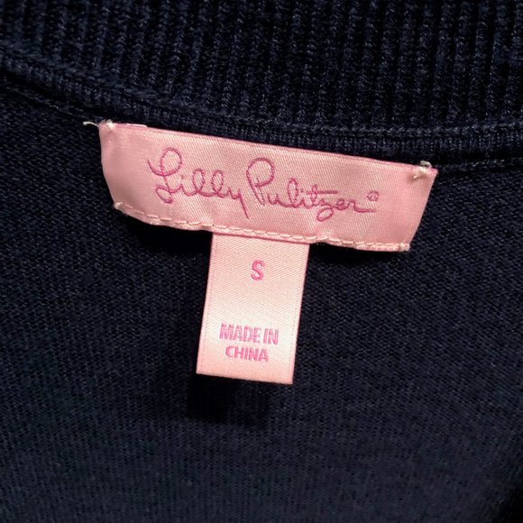 Lily Pulitzer Navy Blue Cardigan Sweater - Picture 6 of 6